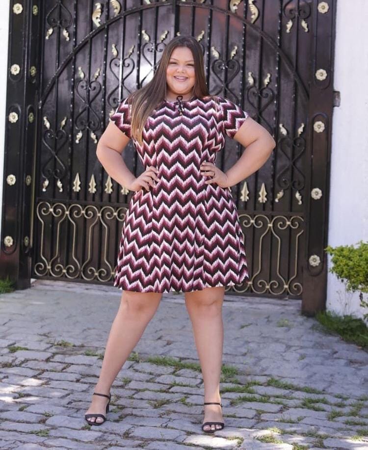 VESTIDO ESTAMPA CHEVRON