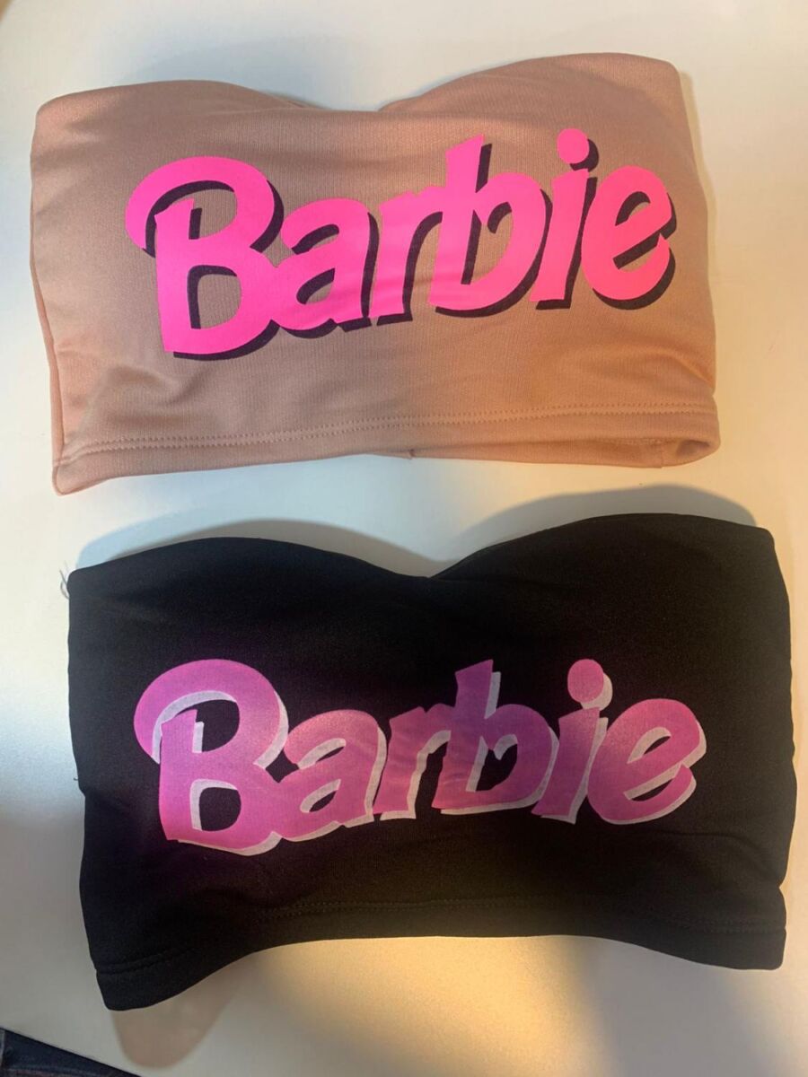 Cropped Top Faixa Barbie com Bojo Blogueira