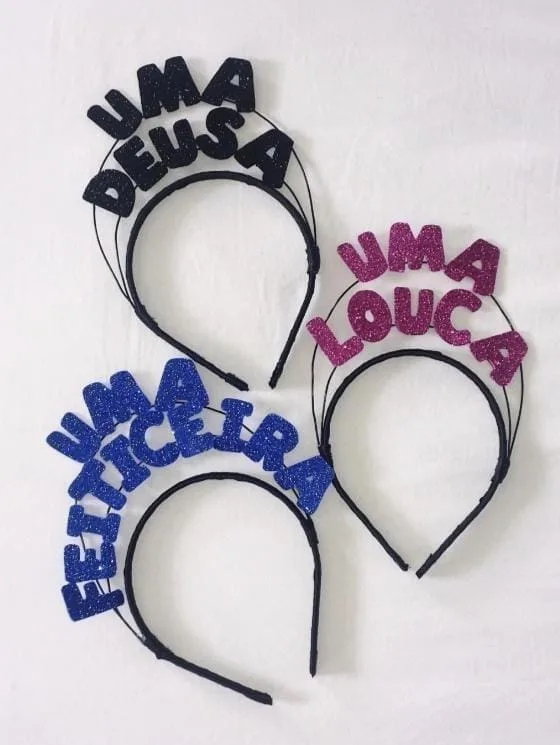 kit 3 tiaras Uma deusa uma louca uma feiticeira